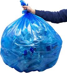 37 X 44 / 45 GALLON / HIGH DENSITY / BLUE RECYCLING BAGS