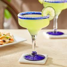 12 OZ MARGARITA GLASS / WITH BLUE RIM / 12 PER CS (CASE)