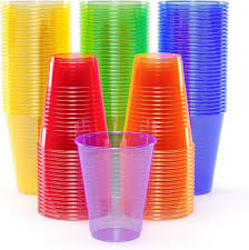 1 OZ PLASTIC SHOT CUPS / ASSORTED NEON (60/PACK)