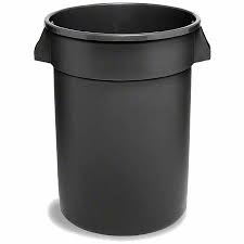 TUFF CAN RECEPTACLE; 32 GALLON, BLACK
