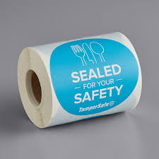 3" ROUND / BLUE TAMPER EVIDENT SEALED FOR YOUR SAFETY LABELS