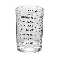 GLASS JIGGER- CURVE GLASS MEASURER 3OZ