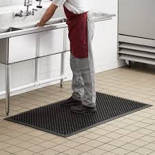 3' x 5' BLACK RUBBER ANTI-FATIGUE FLOOR MAT WITH