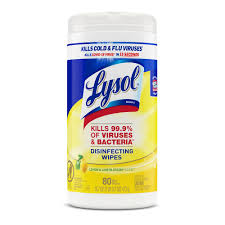 LYSOL WIPES / DISINFECTING WIP ES / 6.75 X 8.5 / LEMON AND LI
