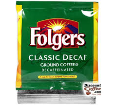FOLGERS 4 CUP DECAF COFFEE FILTER PACKS, DECAFFEINATED,