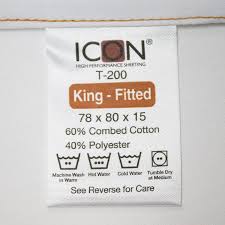 T200 / KING FITTED SHEET /  78 X 80 X 15 / 1 DOZ PER CASE