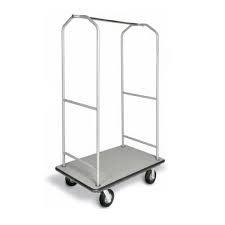 CSL 2005BK-60 SILVER FINISH ECONOMY BELLMAN'S CART WITH
