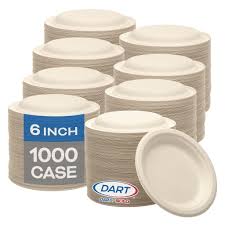 DART 9" WHITE PLASTIC PLATE - 4/125 CASE (500/CS)