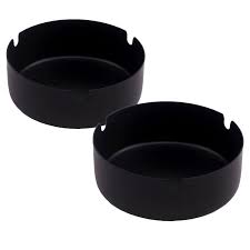 ASH TRAY - 5.5" BLACK STANDARD