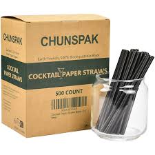 5.5" PAPER BLACK SIP STRAW (5/500/2,500)