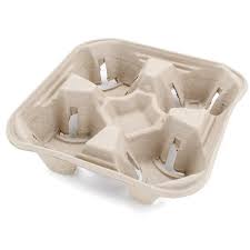 4 CUP CARRIER / MOLDED FIBER (300/CS)