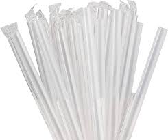 6" CLEAR FAT STRAWS (25/300/7,500)