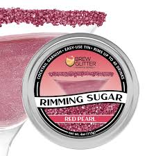 RIMMING SUGAR - RED - 1 LB POUCH.