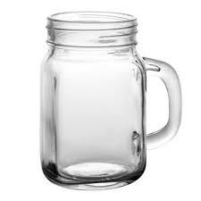 14 OZ BARCONIC MASON JAR WITH  HANDLE (12/CASE)