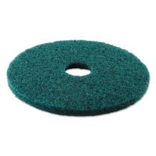 HEAVY-DUTY GREEN SCRUBBING FLOOR PADS / 17" DIAMETER