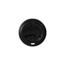 HOT CUP LID / BLACK / FITS 10- 20 OZ / 1,000 CS (CASE)