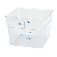 POLYCARBONATE STORAGE CONTAINER 12 QT SQUARE
