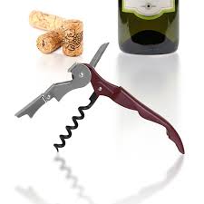 MAROON DOUBLE LEVER CORKSCREW WINE KEY