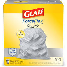 GLAD FORCEFLEX / 13 GAL DRAWSTRING / 100 PER CASE