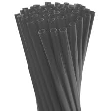 BLACK FAT STRAWS / 6" (25/300/7,500) [EACH]