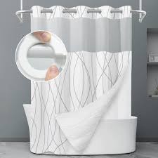 SHOWER CURTAIN / 71 X 74 / WITHOUT WINDOW / WHITE / !00%