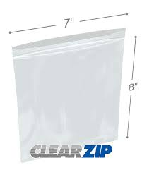 ZIP STORAGE BAG / QUART / 2 MIL, 7" X 8", CLEAR (1,000/BOX