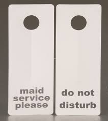 DO NOT DISTURB / DND - NON LOGO - MAID SERVICE - 3 X 8