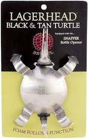BLACK AND TAN TURTLE BAR SPOON - STAINLESS STEEL