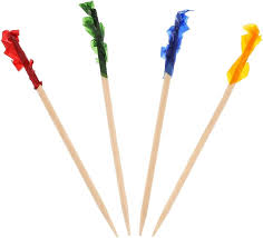 FRILL / REGULAR CELLOPHANE-FRILL WOOD PICKS,