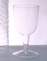 6 OZ PLASTIC WINE GLASS /  2-PIECE / SLEEVE OF 12