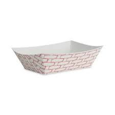 3 LB APER FOOD BASKETS, RED/WHITE (500/CS)