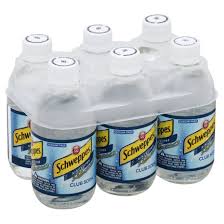 SCHWEPPS / CLUB SODA /10 OZ BOTTLES / 24 PACK (CASE)