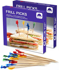 4 INCH FRILL PICKS - 200 PACK