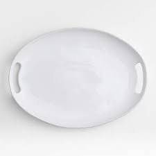 OVAL STONEWARE PLATTER / IVORY / 9" X 6.5" / 24 PER CASE