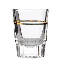 2 OZ BARCONIC SHOT GLASS WITH GOLD 1 OZ POUR LINE (72/CASE)