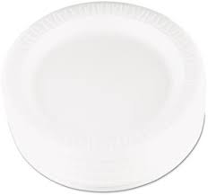 FOAM PLATE / 9" / WHITE / LAMINATED (500/CS)