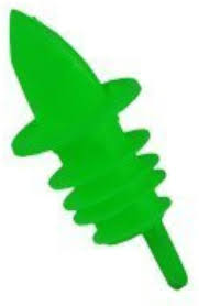 GREEN PLASTIC POUR SPOUTS (DOZEN)