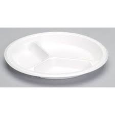GENPAK 6" WHITE FOAM PLATE NON LAMINATED - 8/125 CASE (1000)
