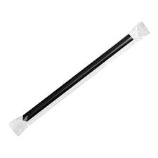 BOBA STRAW / 9 " EXTRA WIDE / POINTED BLACK STRAW / 1,600
