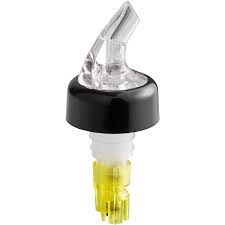 1.5 OZ. CLEAR SPOUT / YELLOW TAIL MEASURED LIQUOR POURER