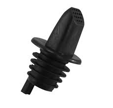 PLASTIC POURER WITH SANITARY SCREENS BLACK (12/PACK)