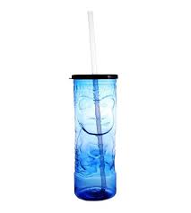PLASTIC TIKI GLASS - 24OZ - BLUE