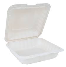 ECO-HINGE 8 X 8 / WHITE / MFPP 1 COMPARTMENT / 150 P/C (CASE)