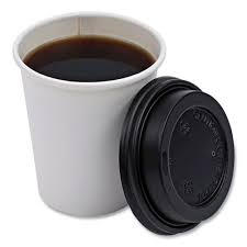 HOT CUP LID / BLACK / FITS 10- 20 OZ BOARDWALK HOT CUP (10/10