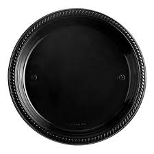 10 INCH PLASTIC PLATE / BLACK (500/CS)
