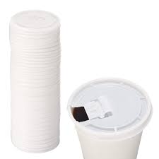 FLAT HOT CUP LID / WHITE (10/100/1,000)