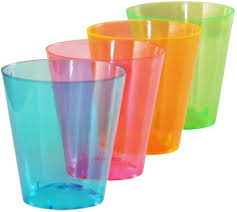 2 OZ PLASTIC SHOT CUPS / ASSORTED NEON (60/PACK)