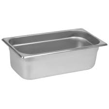1/3 SIZE / 4" DEEP / 24 GAUGE / ANTI JAM STAINLESS STEEL