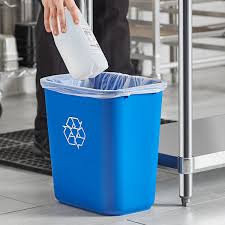 28 QT. / 7 GALLON BLUE RECTANGULAR RECYCLING