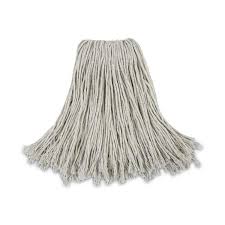 MOP HEAD / CUT END / WHITE /  MEDIUM / 24 OZ / 12 PER CASE